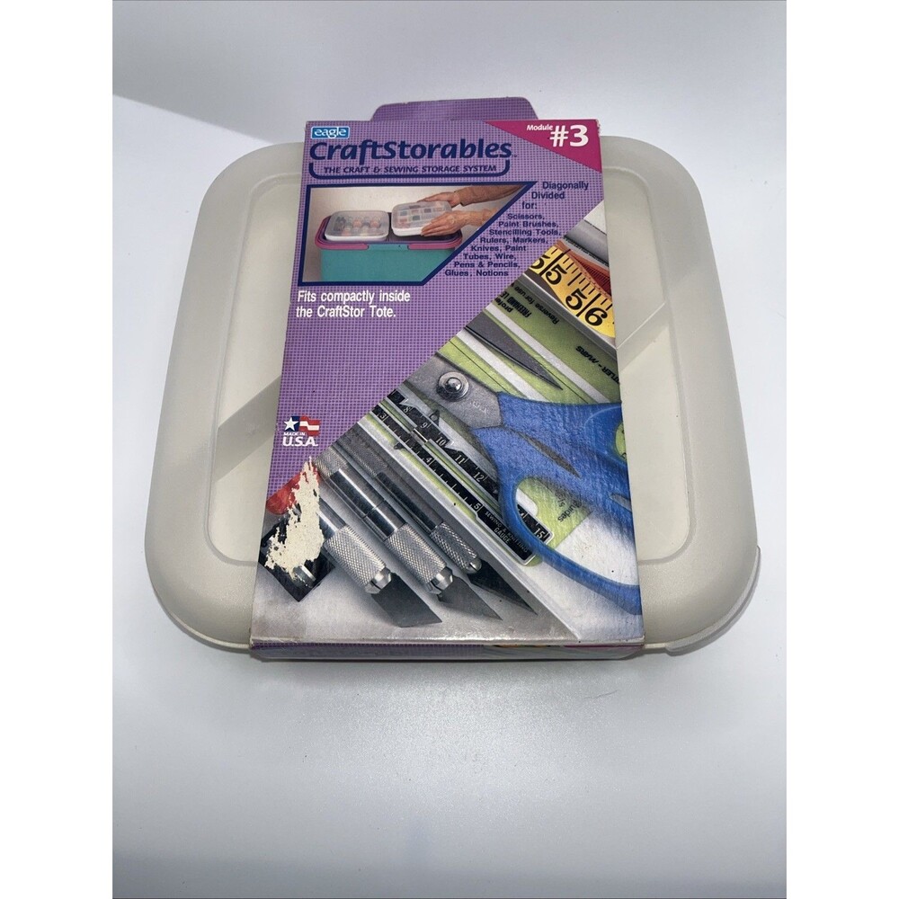 Eagle Craftstor Craftstorables Square Tray Diagonally Divided Organizer Module#3